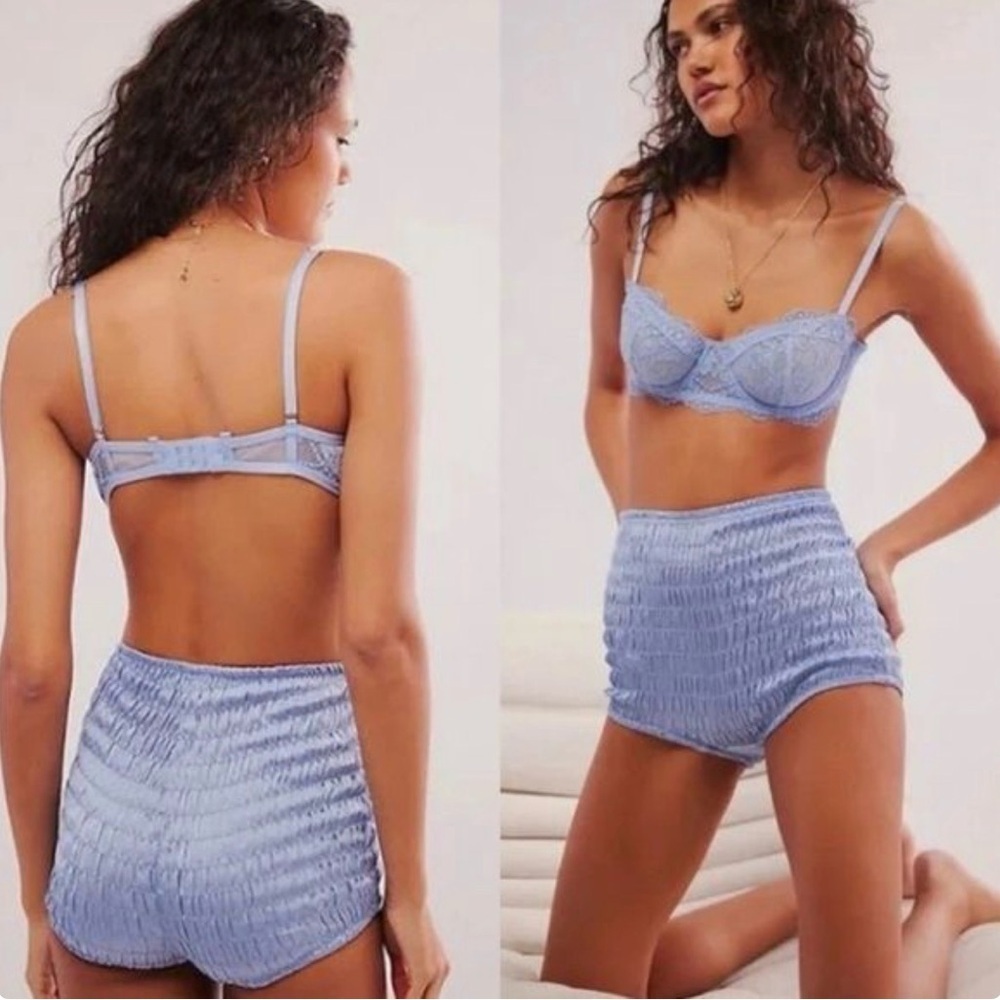 New- Free People Ruched Satin Shorties